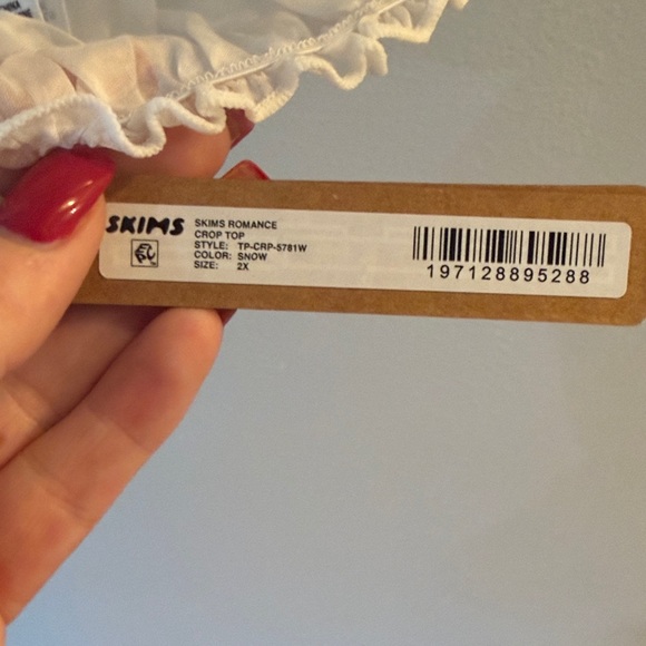 SKIMS White Sheer Intimate Top NWT size 2X - Picture 2 of 4